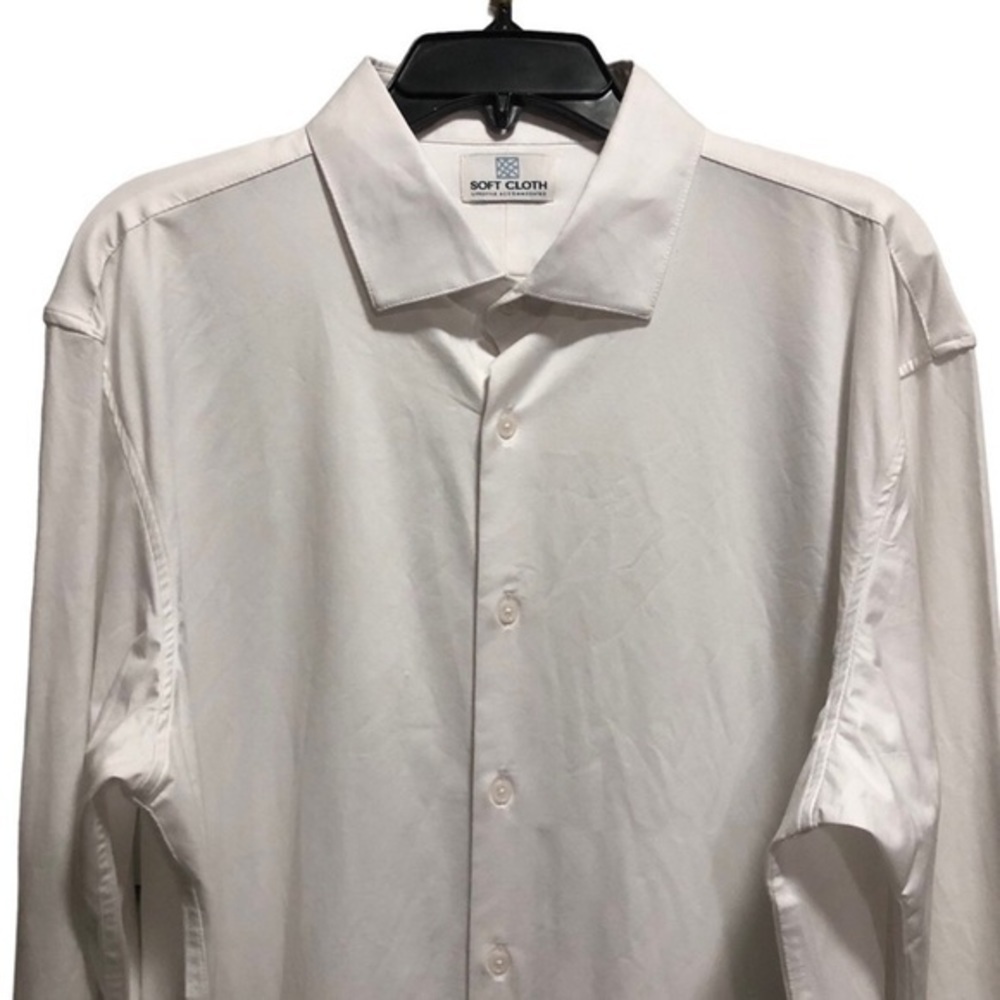 Soft Cloth Button Front Collared Dress Shirt - Picture 2 of 11